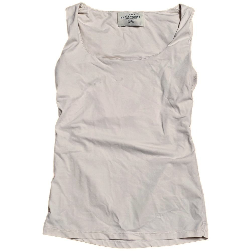 ZARA Basic T-Shirt Tank Top Women's Size S Light Pink Sleeveless‎